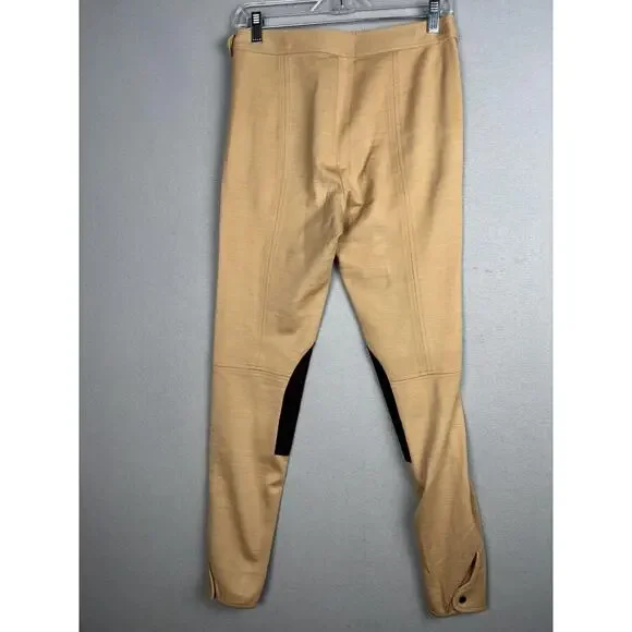 Polo Ralph Lauren Pants Womens Medium Riding Breeches Suede Patch Equestrian - Picture 6 of 16